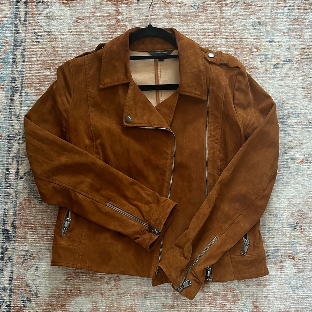 Banana Republic Suede Biker Jacket